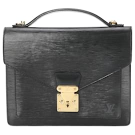 Louis Vuitton-Louis Vuitton Epi Monceau 28 Handbag-Black