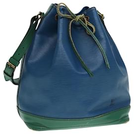 Louis Vuitton-LOUIS VUITTON Epi Noe Shoulder Bag Bicolor Green Blue M44044 LV Auth 87792-Blue,Green