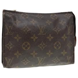 Louis Vuitton-LOUIS VUITTON Monogram Poche Toilette 19 Pouch M47544 LV Auth hk1592-Monogram