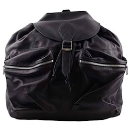 Céline-Biker leather backpack-Black