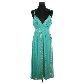 SéZane Vestido de seda Verde
