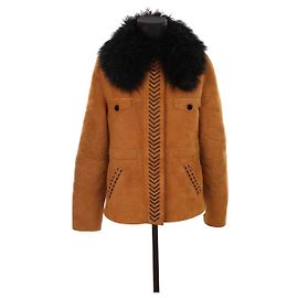 Longchamp Leather coat Brown