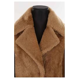 Claudie Pierlot-Leather coat-Brown