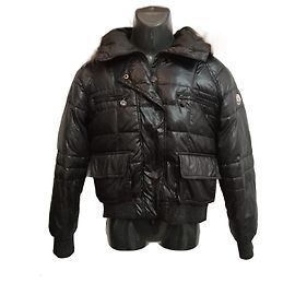 Moncler Georgia Black Down Quilted Jacket Black