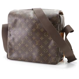Louis Vuitton-Louis Vuitton Monogram Naviglio M50205 Leather Shoulder Bag-Brown