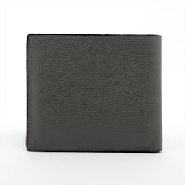 Valextra-Valextra Gray Leather Bi-fold Wallet-Brown
