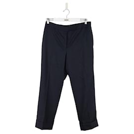 Thom Browne-Straight wool trousers-Blue
