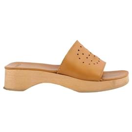Hermès-Sandales en cuir-Marron