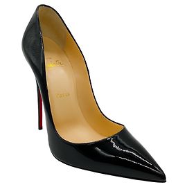 Escarpins pointus en vernis noir So Kate de Christian Louboutin Noir