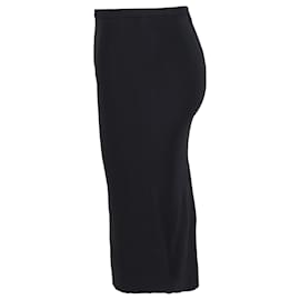 Dolce & Gabbana-Dolce & Gabbana Midi Pencil Skirt in Black Polyester-Black