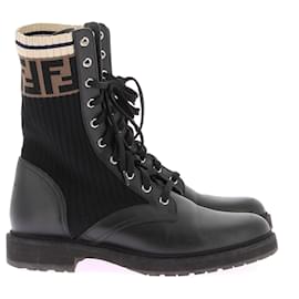 Fendi-Fendi ankle boots T.EU 39.5 Leather-Black