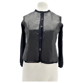 Stouls Jacken T.International M Leder Schwarz