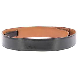 Hermès-Hermès belts T.cm 75 Leather-Black