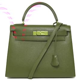 Hermès-Hermes Kelly 28 Handbag-Red