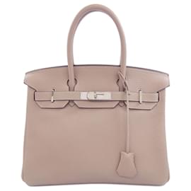 Hermès-Hermes Birkin 30 Togo Handbag-Beige