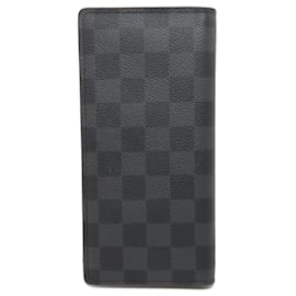Louis Vuitton-Louis Vuitton Damier Graphite Long Wallet-Damier ebene