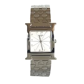 Hermès-Hermes Heure H Men's Wristwatch-Silvery