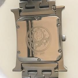Hermès-Hermes Heure H Men's Wristwatch-Silvery