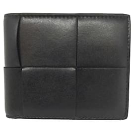 Bottega Veneta-Bottega Veneta Maxi Intre Cassette Bi-fold Wallet-Black