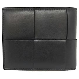 Bottega Veneta-Bottega Veneta Maxi Intre Cassette Bi-fold Wallet-Black