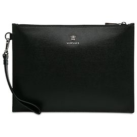 Clutch Medusa Negra Versace Negro