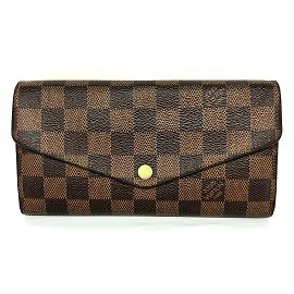 Louis Vuitton Portefeuille Sarah Damier Ebene Bi-fold Long Wallet Other Damier ebene