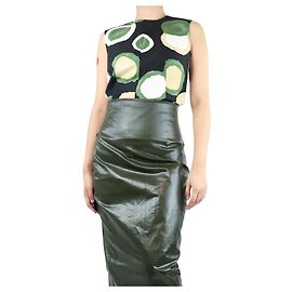 Marni Top nero senza maniche stampato - taglia UK 10 Nero