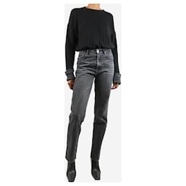 Balenciaga-Black faded bumster jeans - size UK 6-Black