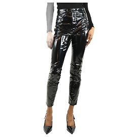 Rag & Bone Pantalons en vinyle noir enduit - taille UK 6 Noir