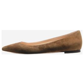 Jimmy Choo Khaki suede ballet flats - size EU 36 Green