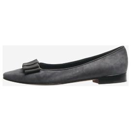 Manolo Blahnik Dark grey suede ballet flats - size EU 36 Grey