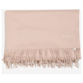 Max Mara Bufanda de cachemira rosa con flecos Rosa