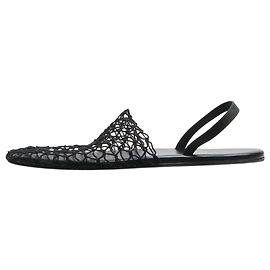 The row Black woven net slingback slippers - size EU 40 Black