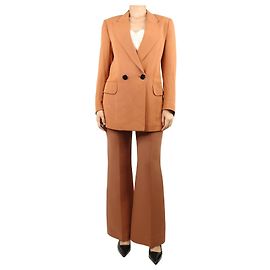Petar Petrov Orange double-breasted jacket - size UK 10 Orange