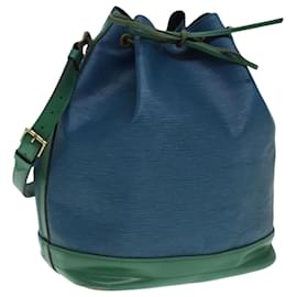 Louis Vuitton-LOUIS VUITTON Epi Noe Shoulder Bag Bicolor Green Blue M44044 LV Auth 87795-Blue,Green