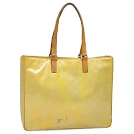 Louis Vuitton-LOUIS VUITTON Monogram Vernis Columbus Tote Bag Gris M91028 LV Auth bs17484-Grey