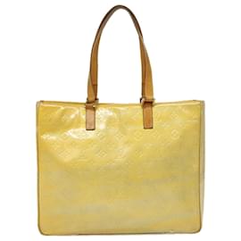 Louis Vuitton-LOUIS VUITTON Monogram Vernis Columbus Tote Bag Gris M91028 LV Auth bs17484-Grey