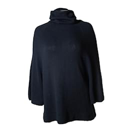 Theory Theorie, blauer Strickrollkragenpullover Blau
