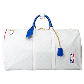 Louis Vuitton-LOUIS VUITTON Keepall in White Canvas - 102111-White