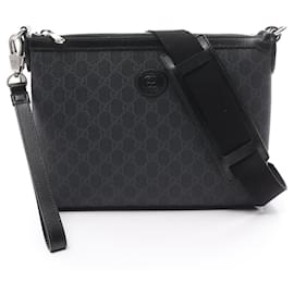 Gucci-Gucci Interlocking G GG Supreme Shoulder Bag-Brown,Black