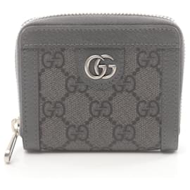 Gucci-Gucci GG Supreme Bi-Fold Wallet-Brown