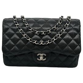 borsa a flap jumbo classica senza tempo CHANEL Nero