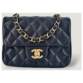 Chanel-CHANEL timeless classic square mini caviar black-Black