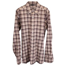 Camicia slim-fit con bottoni Tom Ford in cotone multicolore Multicolore