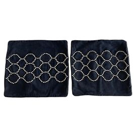 2 federe per cuscini nere con borchie By Malene Birger 45 x 45 cm Nero