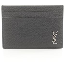 Saint Laurent-Saint Laurent Tiny Cassandra Business Card Holder-Black