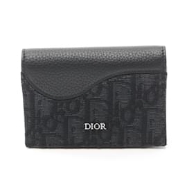 Christian Dior-Christian Dior Black Business Card Case-Black