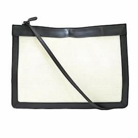 Balenciaga-Balenciaga Navy Pochette 339937 Shoulder Bag-Black,Cream