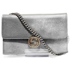 Gucci-GUCCI Interlocking G Chain Wallet-Brown