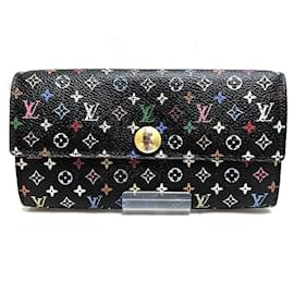 Louis Vuitton-Louis Vuitton Multicolor Portefeuille Sarah M93533 Long Wallet-Black,Multiple colors